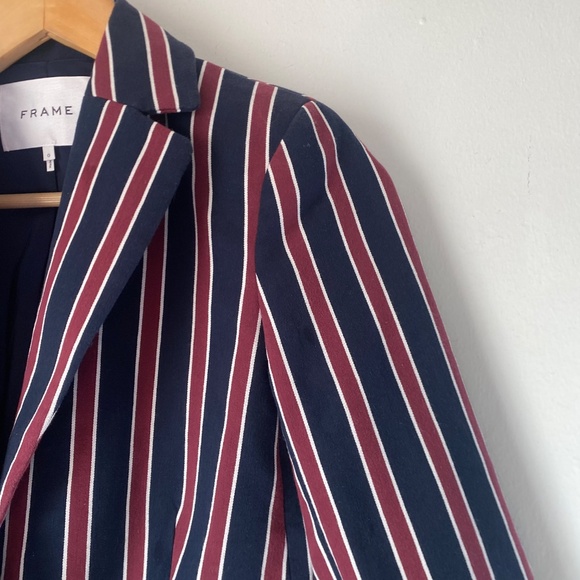Frame 0 Striped Shrunken Blazer - Picture 7 of 14